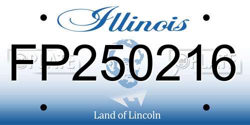 FP250216 Illinois License Plate