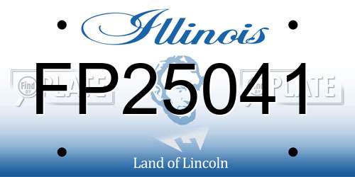 FP25041 Illinois License Plate