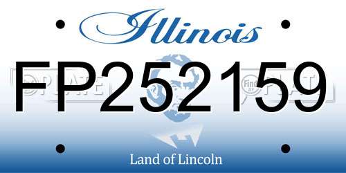 FP252159 Illinois License Plate