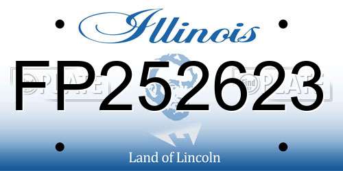 FP252623 Illinois License Plate