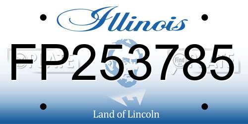 FP253785 Illinois License Plate