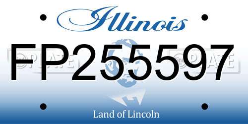 FP255597 Illinois License Plate