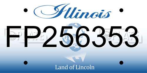 FP256353 Illinois License Plate