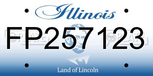 FP257123 Illinois License Plate