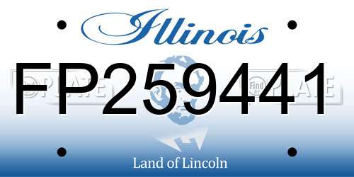 FP259441 Illinois License Plate