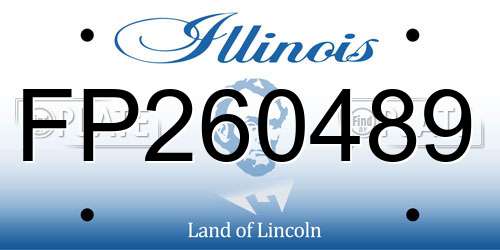 FP260489 Illinois License Plate
