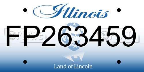 FP263459 Illinois License Plate