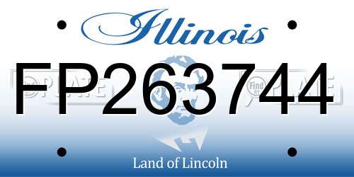 FP263744 Illinois License Plate