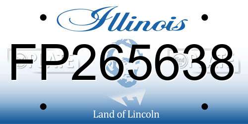 FP265638 Illinois License Plate