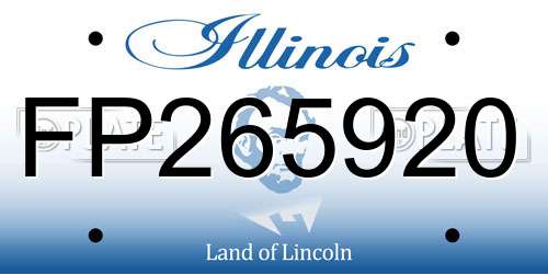 FP265920 Illinois License Plate