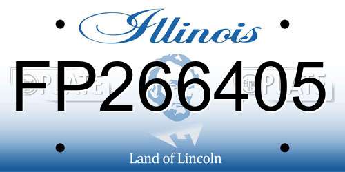 FP266405 Illinois License Plate