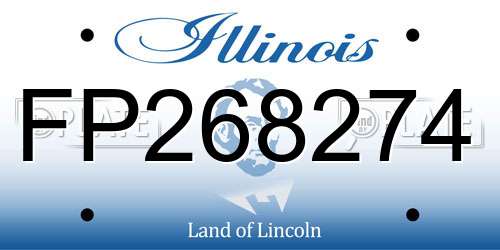 FP268274 Illinois License Plate