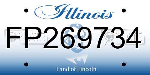 FP269734 Illinois License Plate