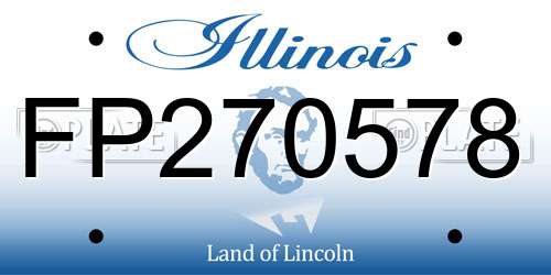 FP270578 Illinois License Plate
