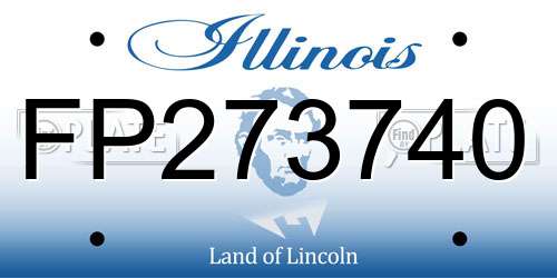 FP273740 Illinois License Plate