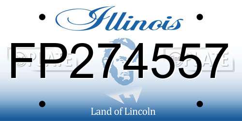 FP274557 Illinois License Plate