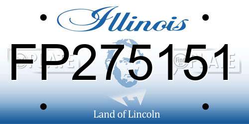 FP275151 Illinois License Plate