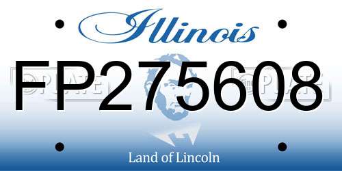 FP275608 Illinois License Plate