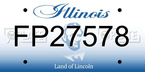 FP27578 Illinois License Plate