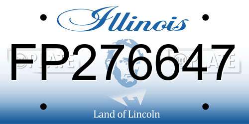 FP276647 Illinois License Plate
