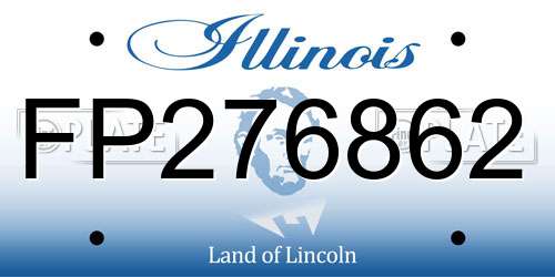 FP276862 Illinois License Plate