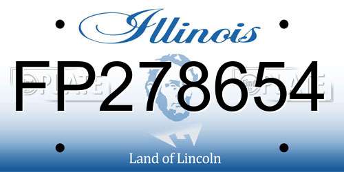 FP278654 Illinois License Plate