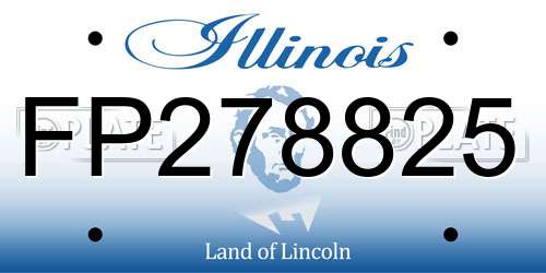 FP278825 Illinois License Plate