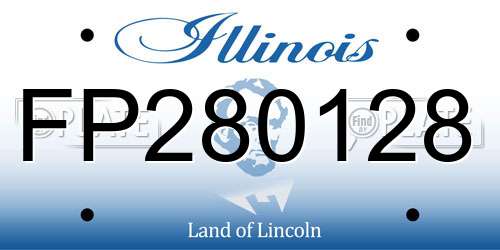 FP280128 Illinois License Plate