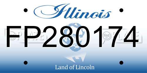 FP280174 Illinois License Plate