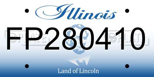 FP280410 Illinois License Plate