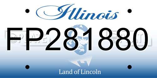 FP281880 Illinois License Plate