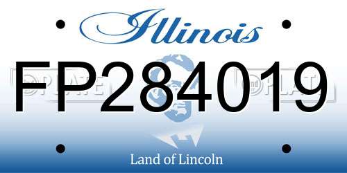 FP284019 Illinois License Plate