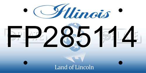 FP285114 Illinois License Plate