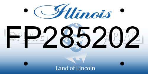 FP285202 Illinois License Plate
