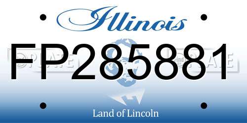 FP285881 Illinois License Plate