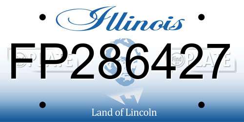 FP286427 Illinois License Plate