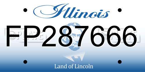 FP287666 Illinois License Plate