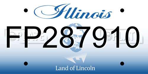 FP287910 Illinois License Plate