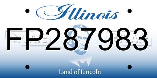 FP287983 Illinois License Plate