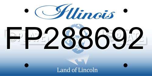 FP288692 Illinois License Plate