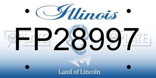 FP28997 Illinois License Plate