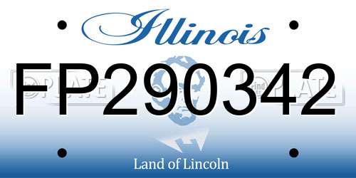 FP290342 Illinois License Plate