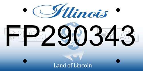 FP290343 Illinois License Plate