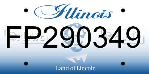 FP290349 Illinois License Plate