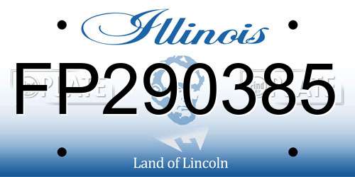 FP290385 Illinois License Plate