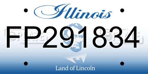 FP291834 Illinois License Plate