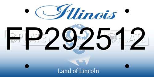 FP292512 Illinois License Plate