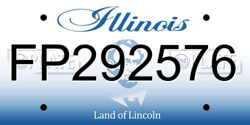 FP292576 Illinois License Plate