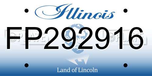 FP292916 Illinois License Plate