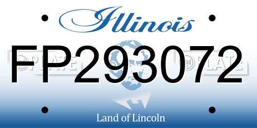 FP293072 Illinois License Plate